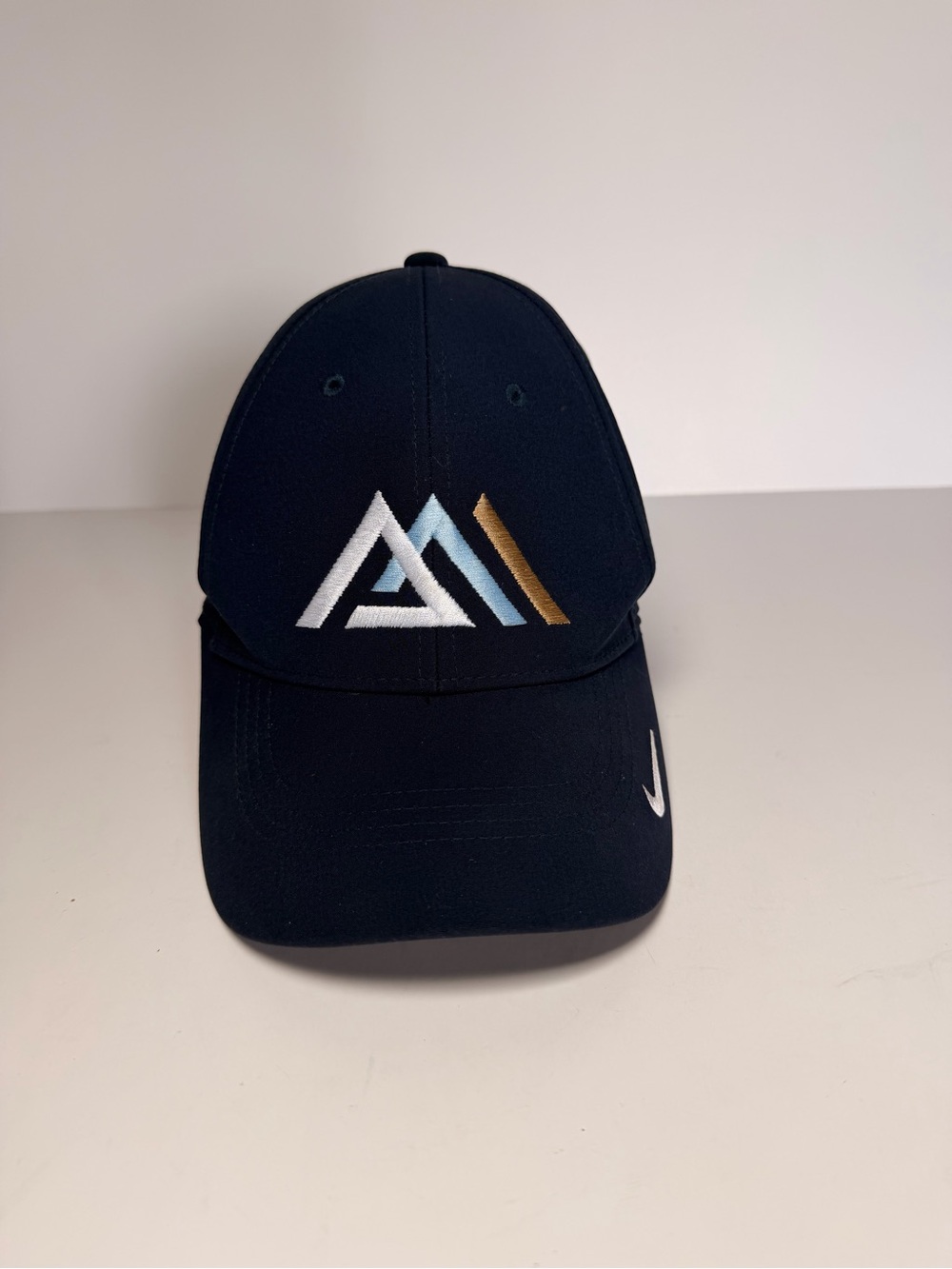 Nike Navy Men’s Baseball Cap with White, Light Blue & Gold Embroidery